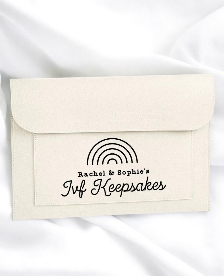 Personalised IVF Keepsakes Folder Rainbow