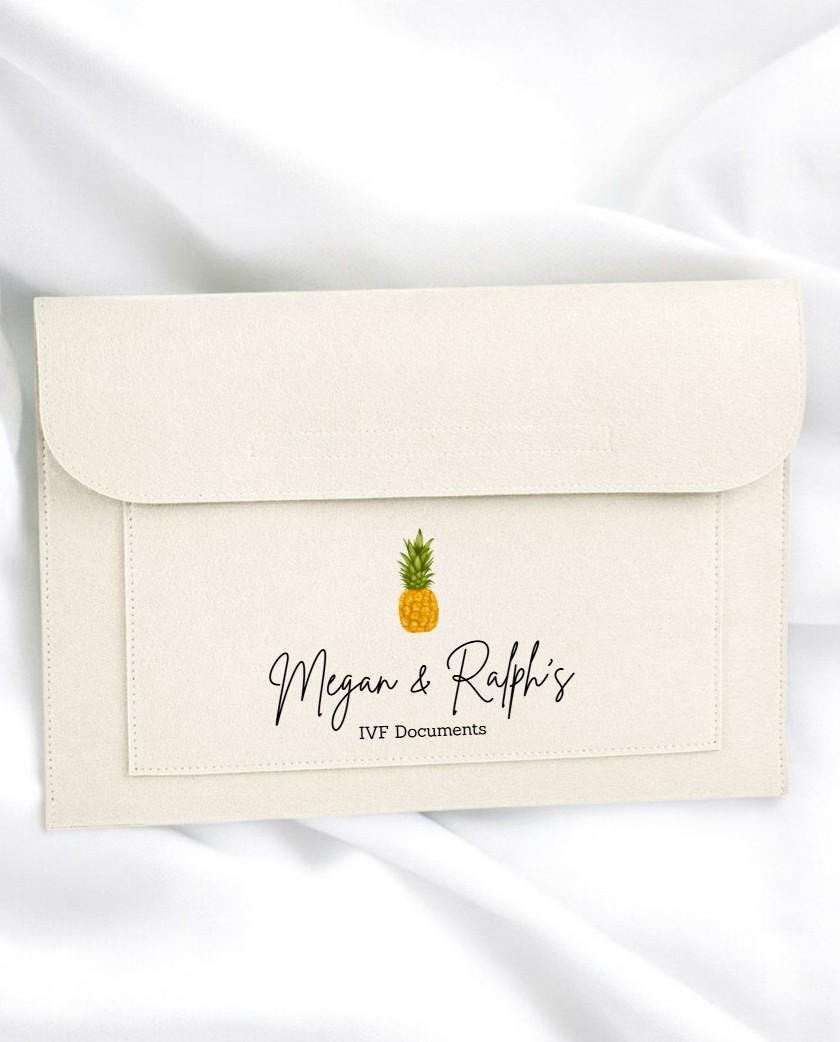 Personalised IVF Document Folder Pineapple Design